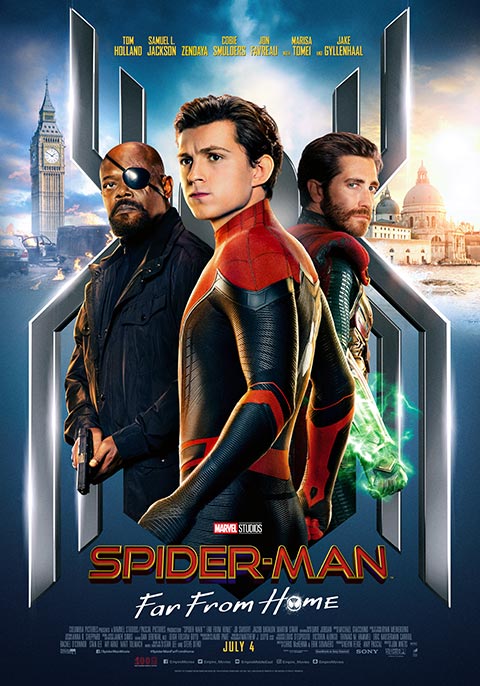 Spiderman: Far from home poster from https://uae.voxcinemas.com/movies/spider-man-far-from-home