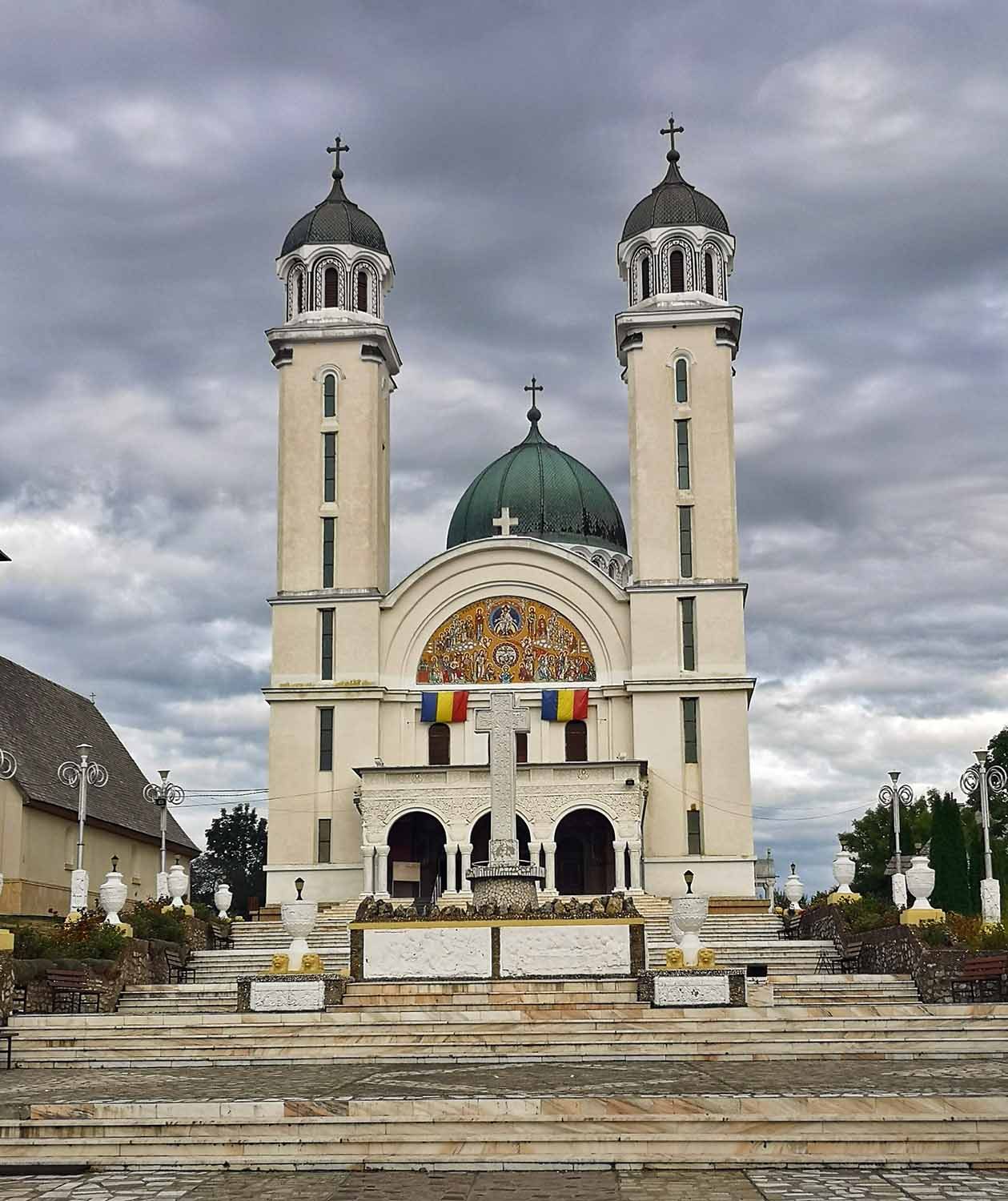 The magnificent Padureni Cathedral, in Ghelari, Hunedoara