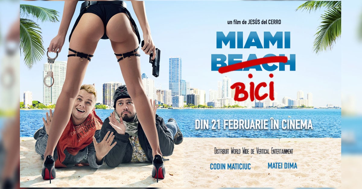 Poster Miami Bici cu elemente de clickbait