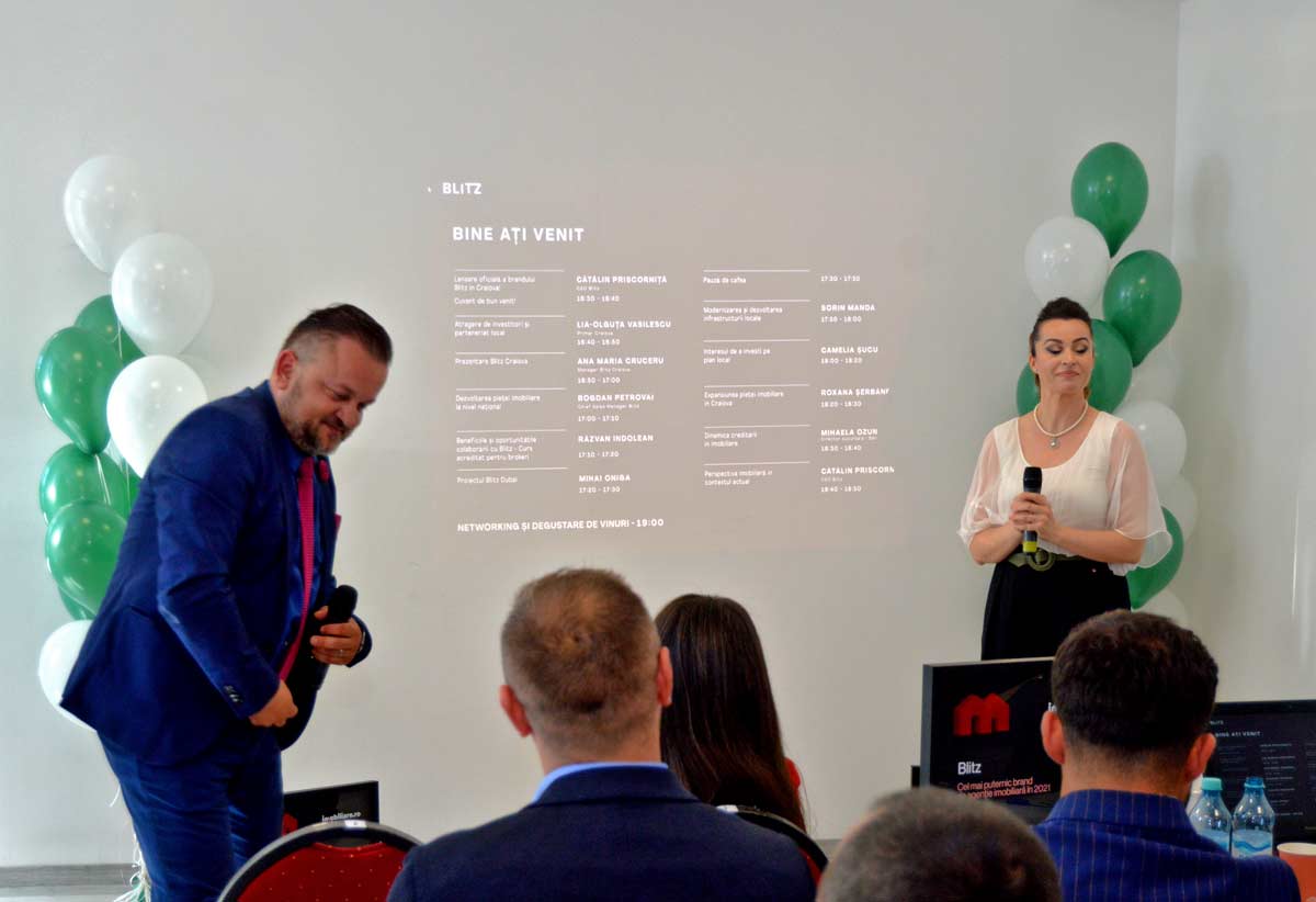Program și speakeri la evenimentul de lansare Blitz Imobiliare Craiova