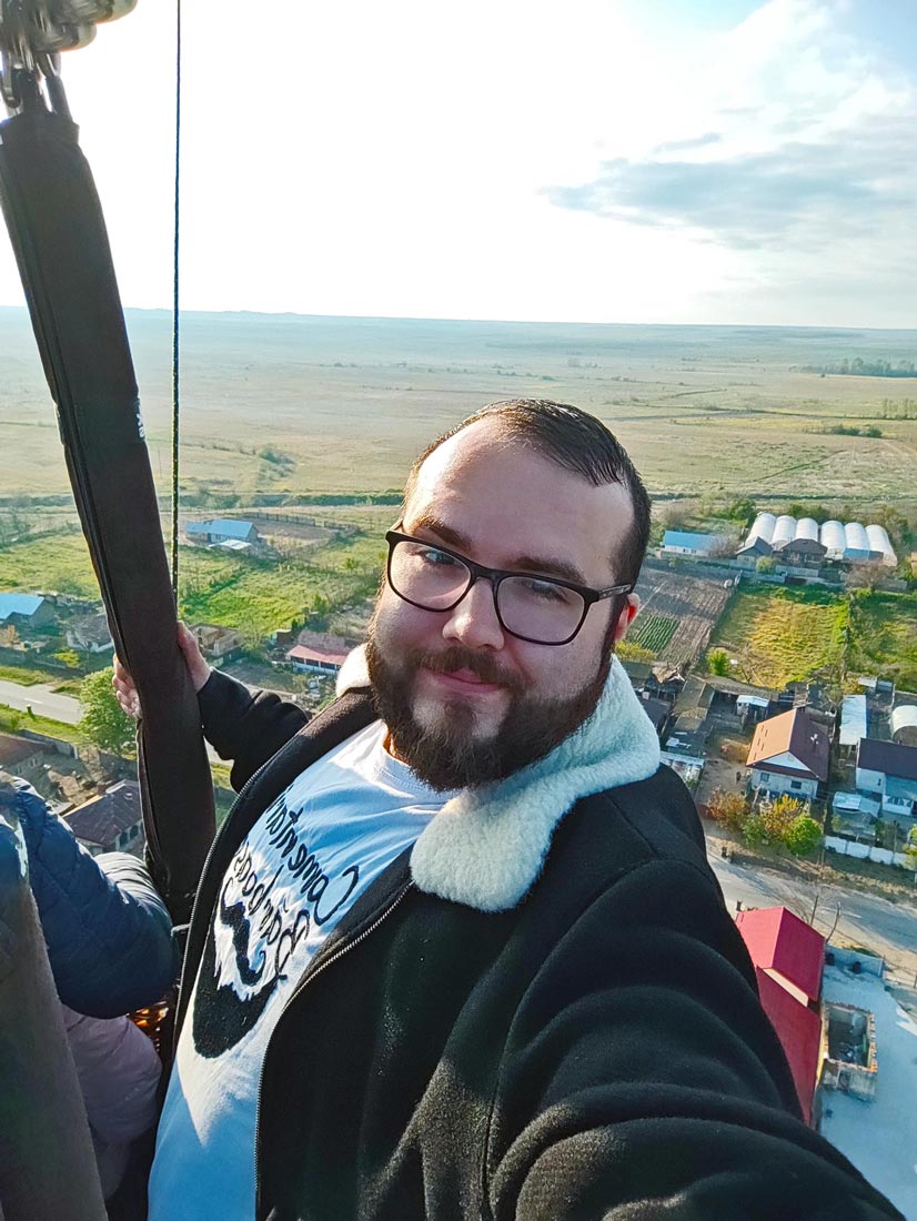 Selfie din balonul cu aer cald